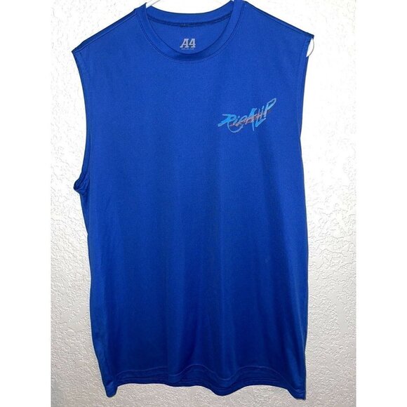 FISHING Tank top Shirt A4 Rip a Lip Blue moisture wick Medium Shirt 1C - Picture 4 of 6